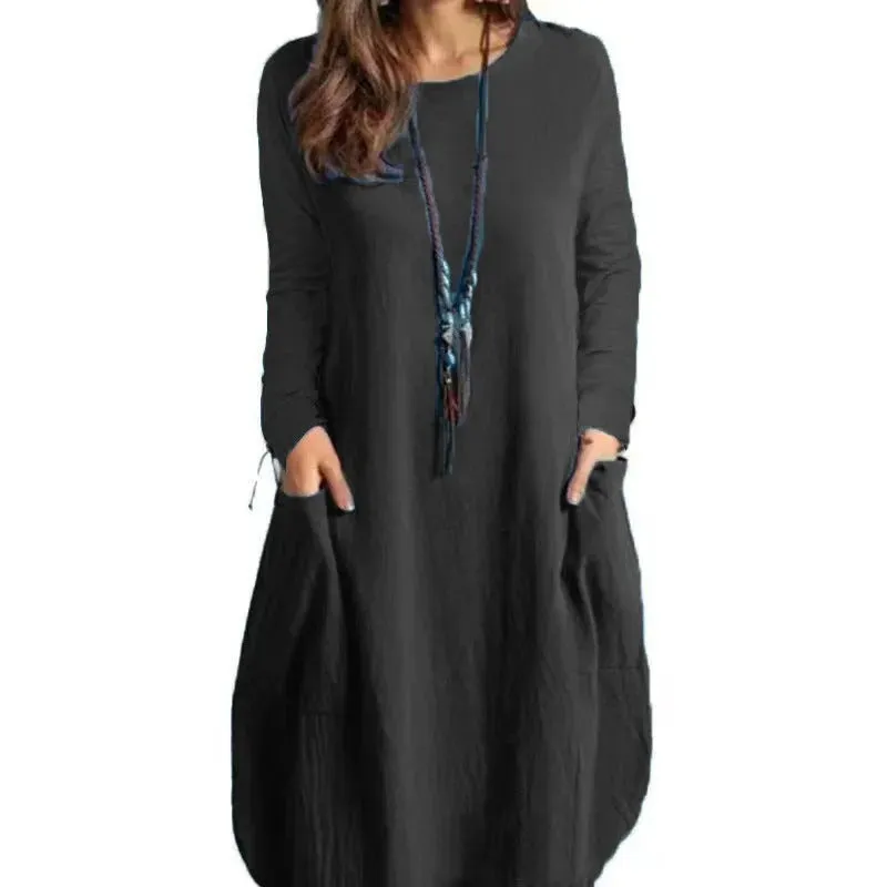Isadora - Comfortable Long-Sleeve Casual Dress for Women