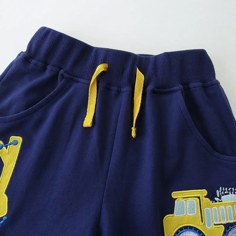 Toddler/Kid Boy's Truck Vehicle Cotton Shorts